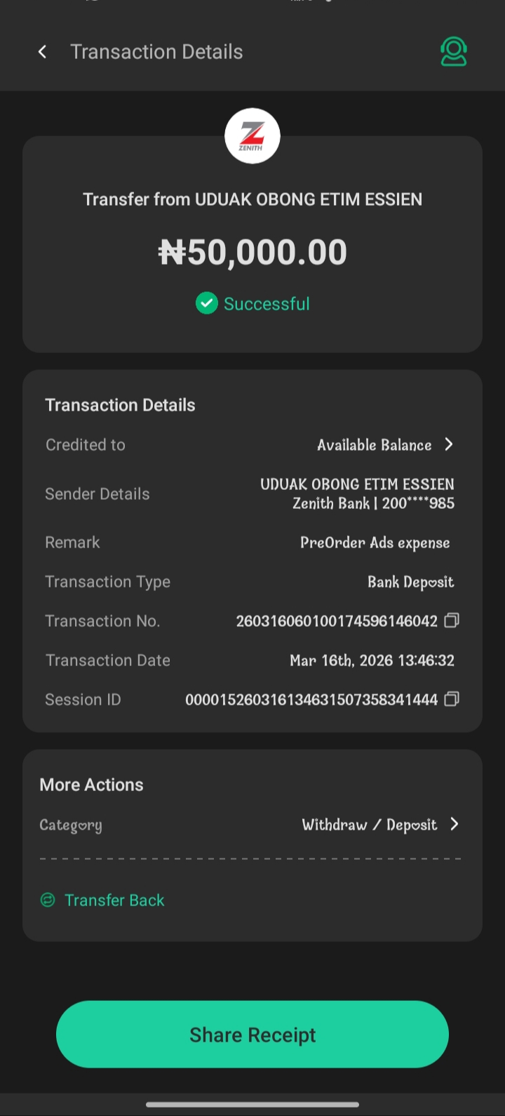 SalesMen campaign summary showing 17,147+ leads and ₦15,000,000 in sales generated in 56 days